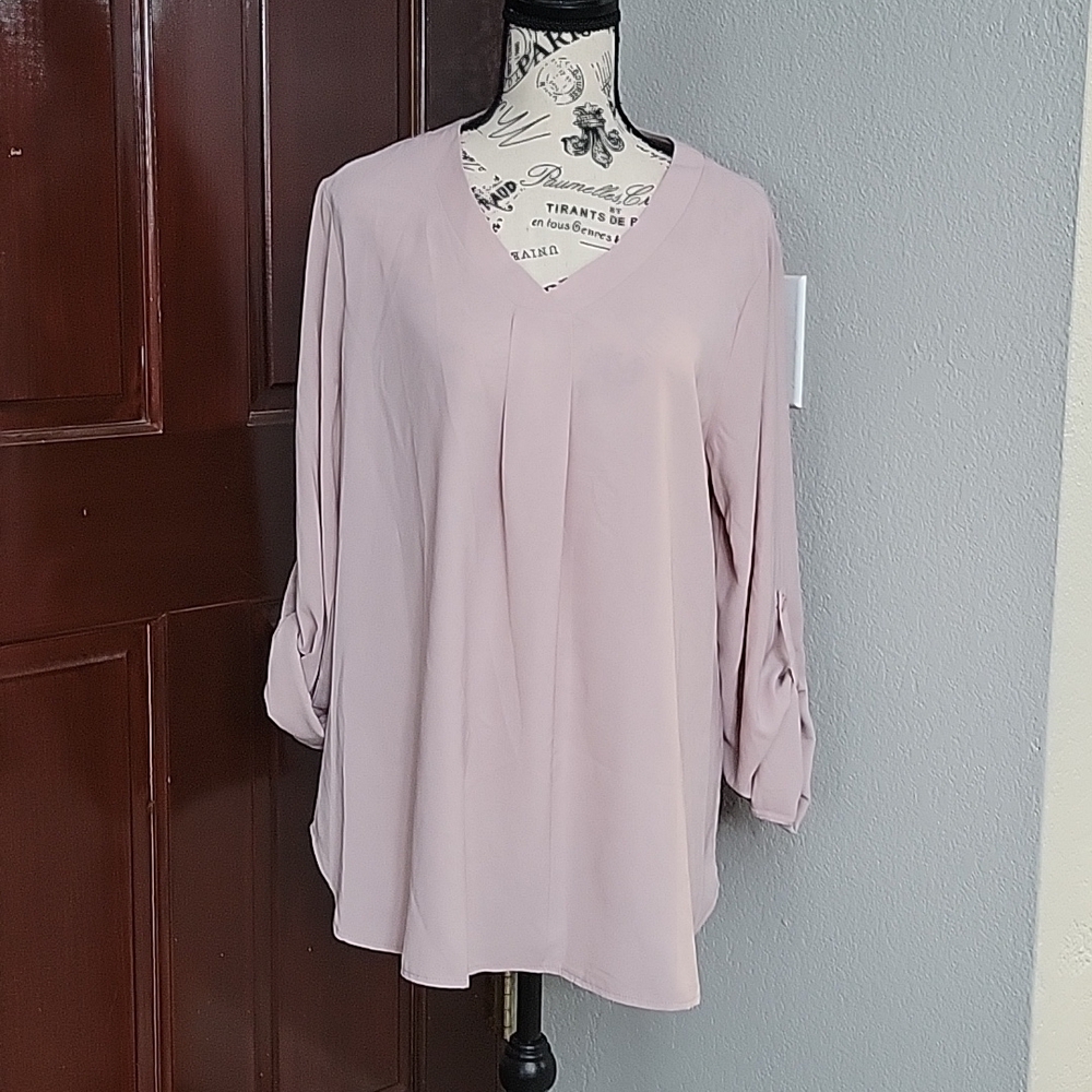 𝅺SHEER tunic length flowy top size large